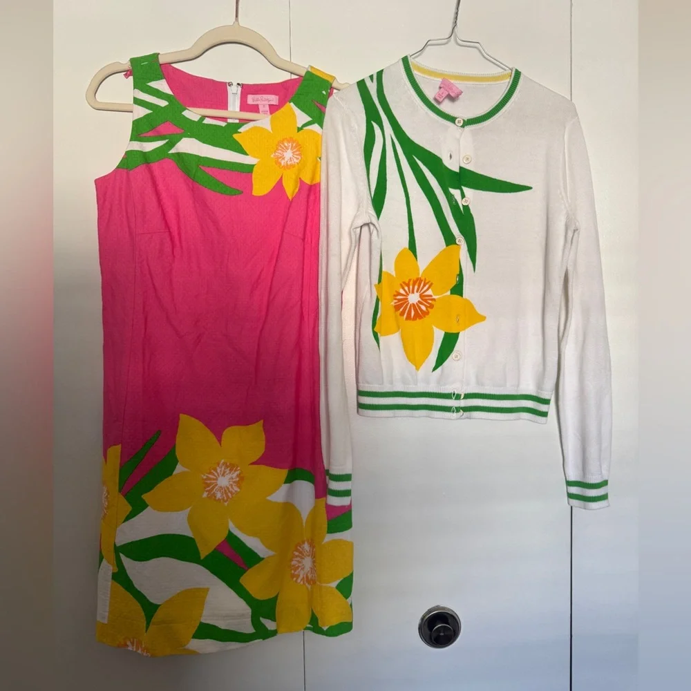 Lilly Pulitzer 2 piece set- dress with matching cardigan - Picture 1 of 3